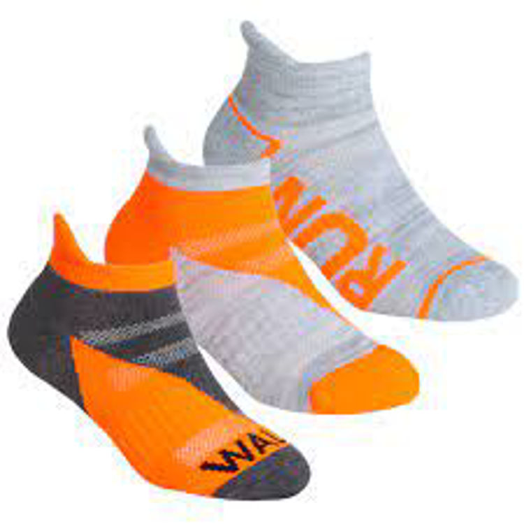 Picture of 43B703-SPORT ARCH SUPPORT ANKLE SOCKS 3 PACK ORANGE/LIME